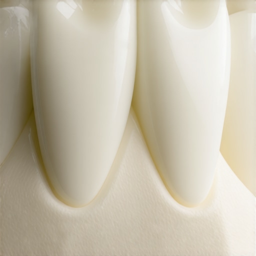 A detailed view of a dental crown margin showing the intersection between restoration and natural gum tissue.